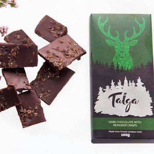 Taiga's Dark Chocolate With Reindeer Crisps 100g -50% (Best before date: the 2nd of August) Dark chocolate Taiga chocolate 