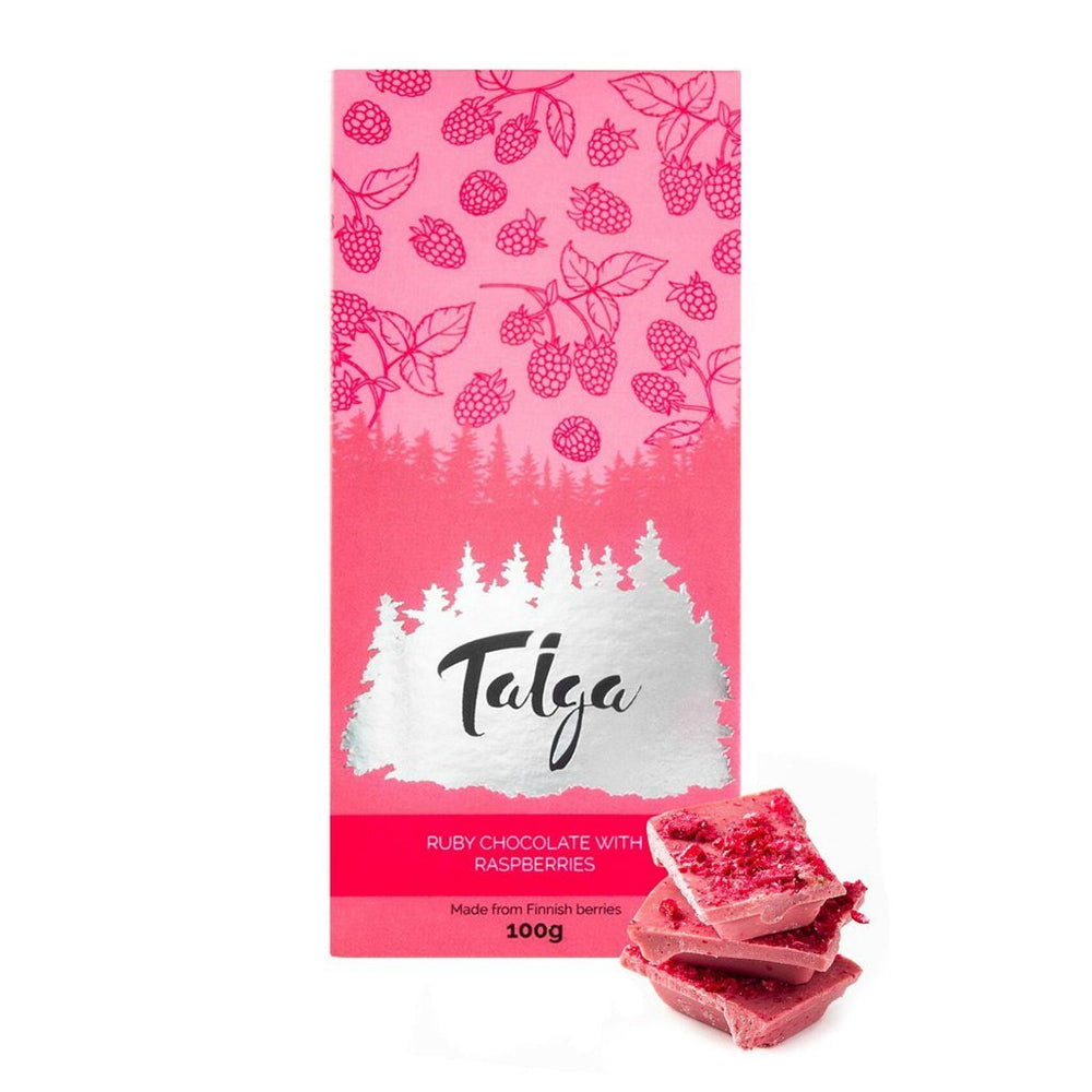 
            
                Load image into Gallery viewer, Ruby Chocolate with Raspberries 100g Ruby Chocolate Taiga Chocolate 
            
        