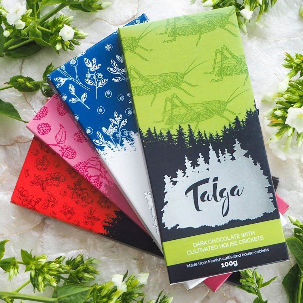 Taiga's Dark Chocolate With Cultivated House Crickets 100g Dark chocolate Taiga Chocolate 